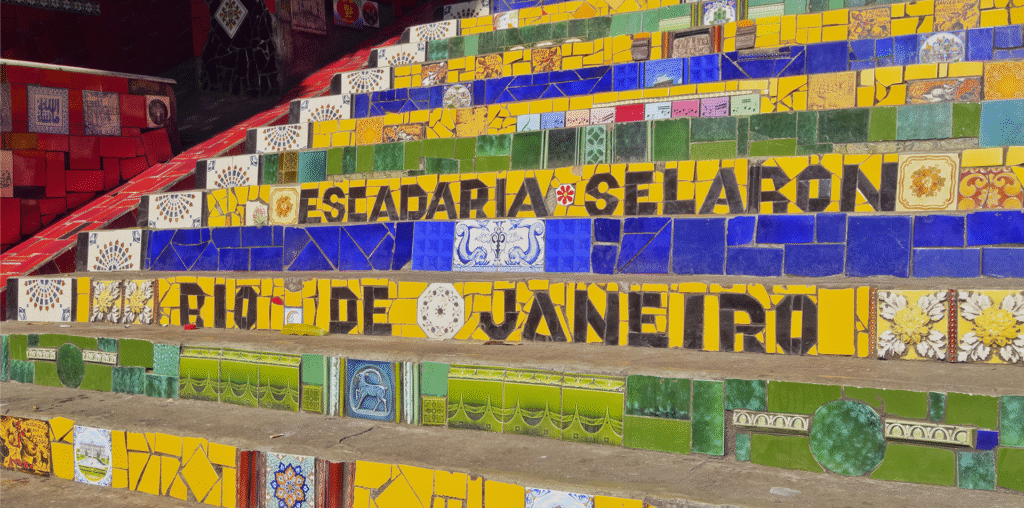 Escadaria Selarón colorful mosaic tiles in Rio de Janeiro